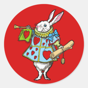 Adesivo Redondo Alice no País das Maravilhas ~ Coelho Sticker Ver