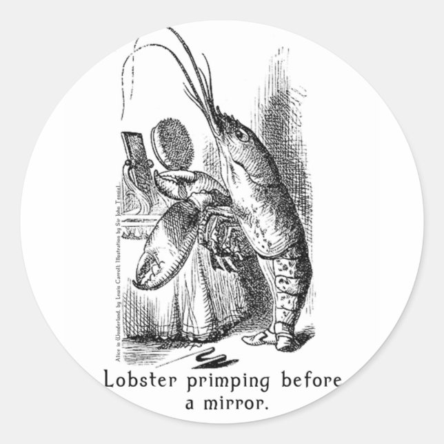 Adesivo Redondo Alice no País das Maravilhas de Arte em 2 Tamanhos (Frente)