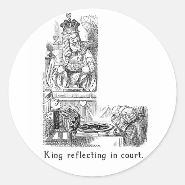 Adesivo Redondo Alice no País das Maravilhas de Arte em 2 Tamanhos (Frente)