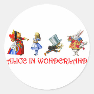 ADESIVO REDONDO ALICE NO PAÍS DE AS MARAVILHAS
