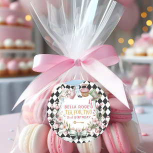 Adesivo Redondo Alice no segundo aniversário da Flor Maravilha