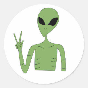 Adesivo Redondo Alienígena