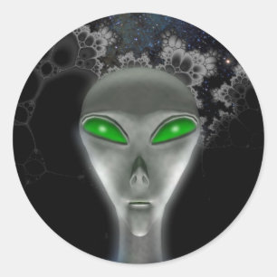 Adesivo Redondo Alienígena