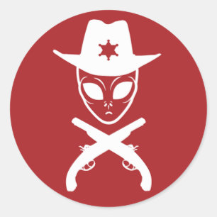 Adesivo Redondo Alienígena