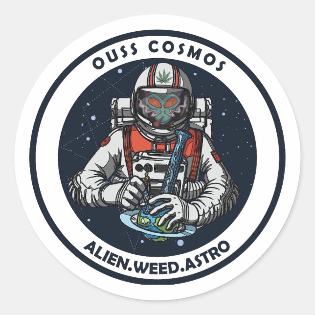 Adesivo Redondo alienígena (Frente)