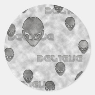 Adesivo Redondo Alienígena acredita