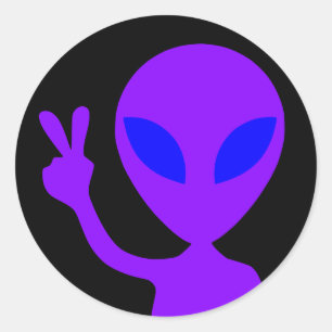 Adesivo Redondo Alienígena calma