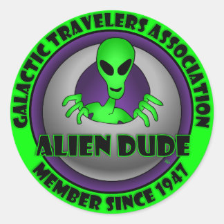 Adesivo Redondo Alienígena e Chaveiros de OVNI e Flair