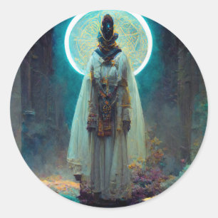 Adesivo Redondo Alienígena Fae 2 Fantasy Sci-Fi