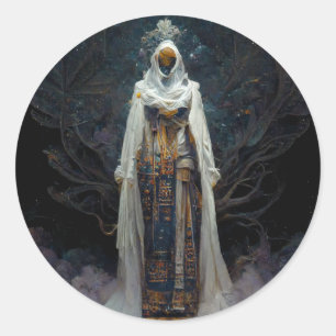 Adesivo Redondo Alienígena Fae Fantasy Sci-Fi