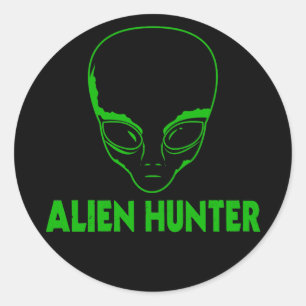 Adesivo Redondo Alienígena Hunter Sticker