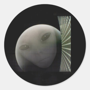 Adesivo Redondo Alienígena MarCO CubeSat Mars Farewell