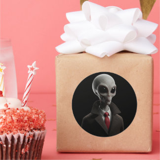 Adesivo Redondo Alienígena moderna