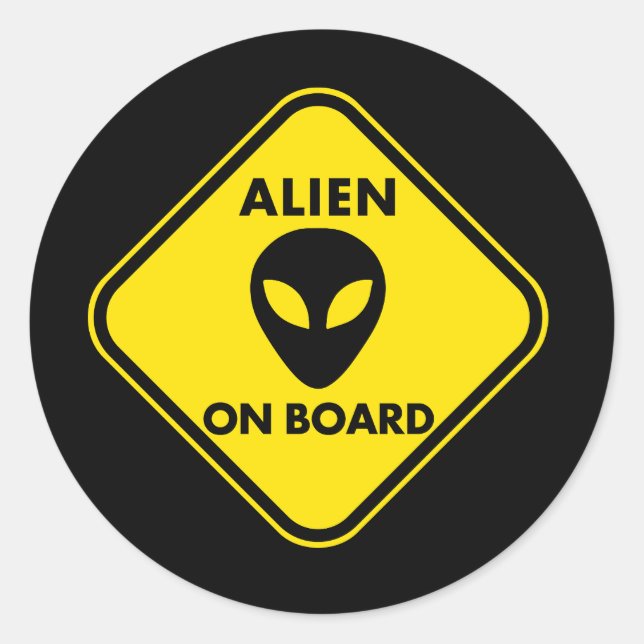 ADESIVO REDONDO ALIENÍGENA ONBOARD FUNNKERS (Frente)