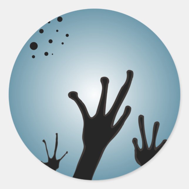 Adesivo Redondo Alienígena Sticker - Ficção científica (Frente)