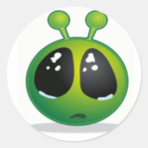 Adesivo Redondo Alienígena triste