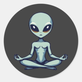 Adesivo Redondo Alienígena Zen