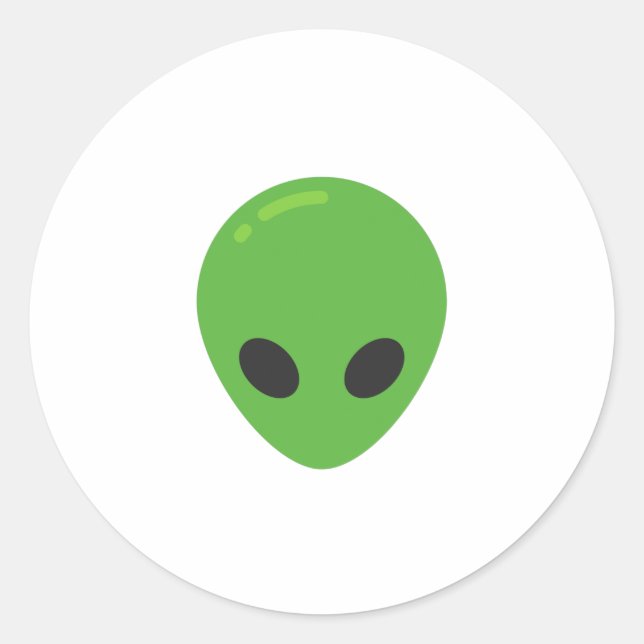 Adesivo Redondo aliens emoji (Frente)