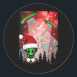 Adesivo Redondo Aliens Objetos Voadores Não Identificados Elf de N<br><div class="desc">Aliens Objetos Voadores Não Identificados Filhos de Natal Elf</div>