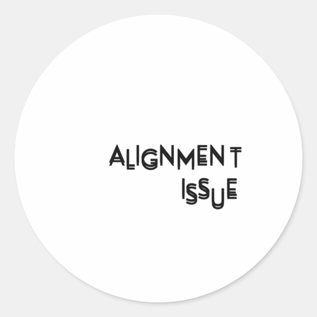 Adesivo Redondo Alignment Issue Minimalist Tech (Frente)