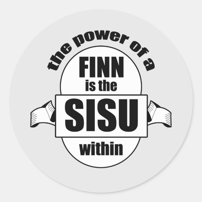 Adesivo Redondo Alimentação de Finn SISU (Frente)