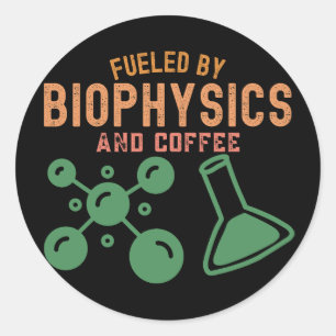 Adesivo Redondo Alimentado Pela Biofísica E Café