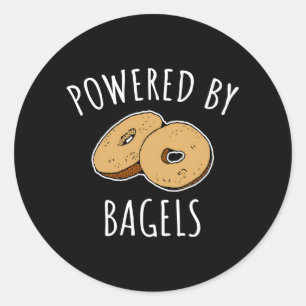 Adesivo Redondo Alimentado Por Bagels Bagel