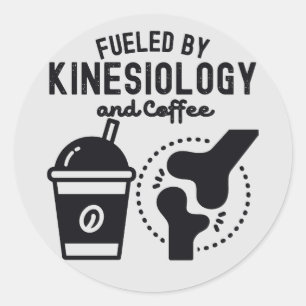 Adesivo Redondo Alimentado por Cinesiologia e Café