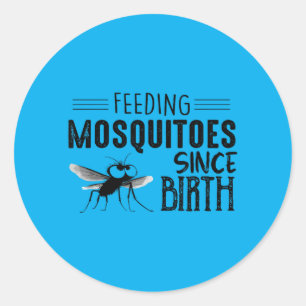 Adesivo Redondo Alimentando Mosquitos Desde o Nascimento