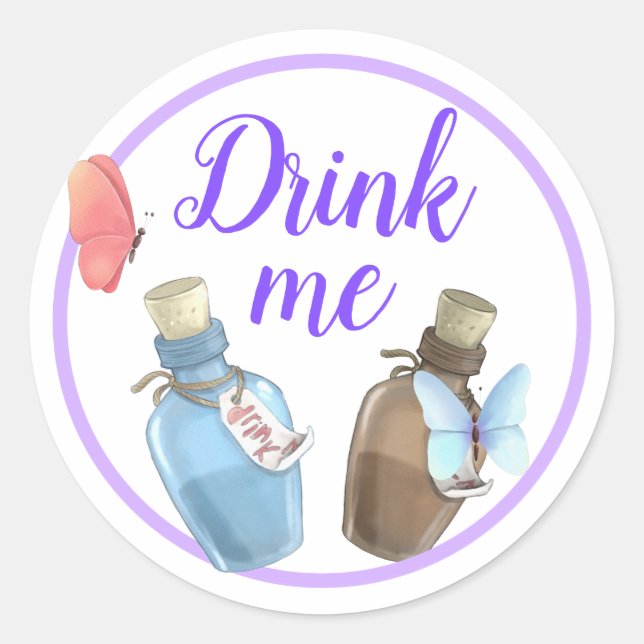 Adesivo Redondo Alisa em Onederland (Frente)