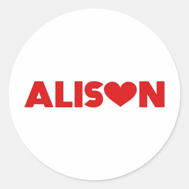 Adesivo Redondo Alison Love (Frente)