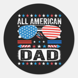 Adesivo Redondo All American Dad Sticker