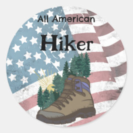 Adesivo Redondo All American Hiker