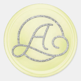 Adesivo Redondo ALL INITIALS Silver Circle Monogram Butter