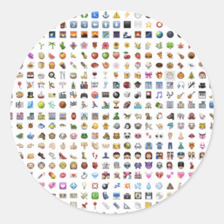 Adesivo Redondo All iPhone/iOS emojis