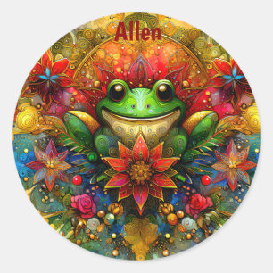 Adesivo Redondo ALLEN ~ SHINY SAPO DE Natal ~