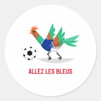 Adesivo Redondo Allez les Bleus France Soccer
