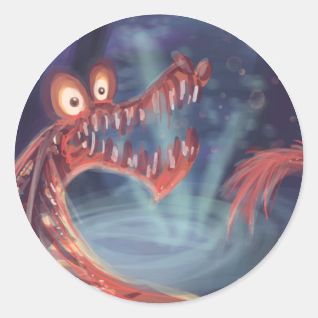 Adesivo Redondo Alligador mágico (Frente)