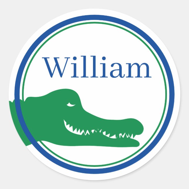 Adesivo Redondo Alligator Custom Sticker (Frente)