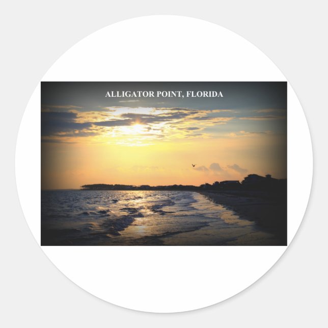 ADESIVO REDONDO ALLIGATOR POINT, FLORIDA (Frente)