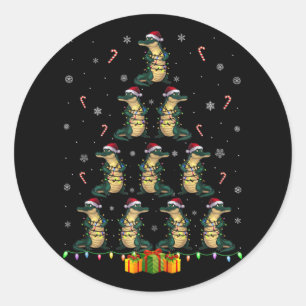 Adesivo Redondo Alligator Santa Hat Xmas Lights Men Christma