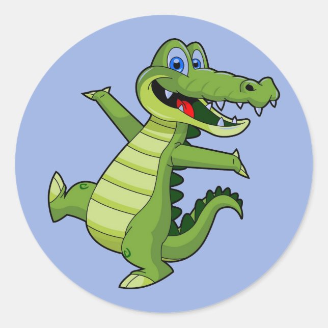 Adesivo Redondo Alligator Stickers (Frente)