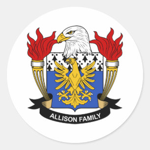 Adesivo Redondo Allison Family Crest