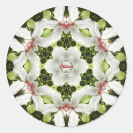 ADESIVO REDONDO ALLISON ~ PÁSCOA HIBISCUS RELIGIOSO ~