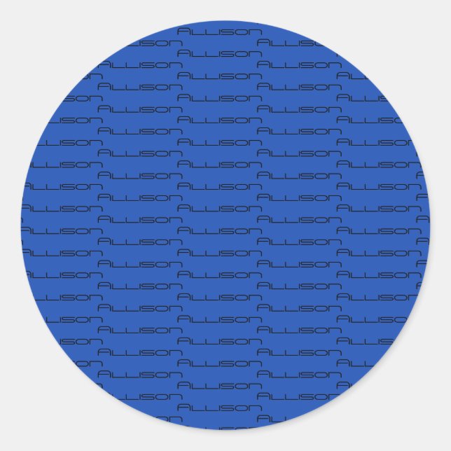 Adesivo Redondo Allison - repetir padrão - fonte geométrica (Frente)
