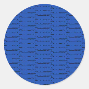 Adesivo Redondo Allison - repetir padrão - fonte geométrica