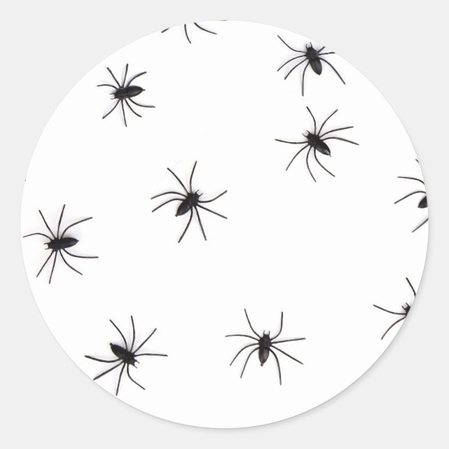 Adesivo Redondo Allover Spiders Halloween (Frente)