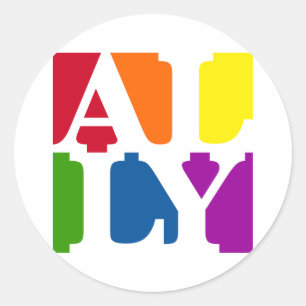 Adesivo Redondo Ally Pop Round White Sticker