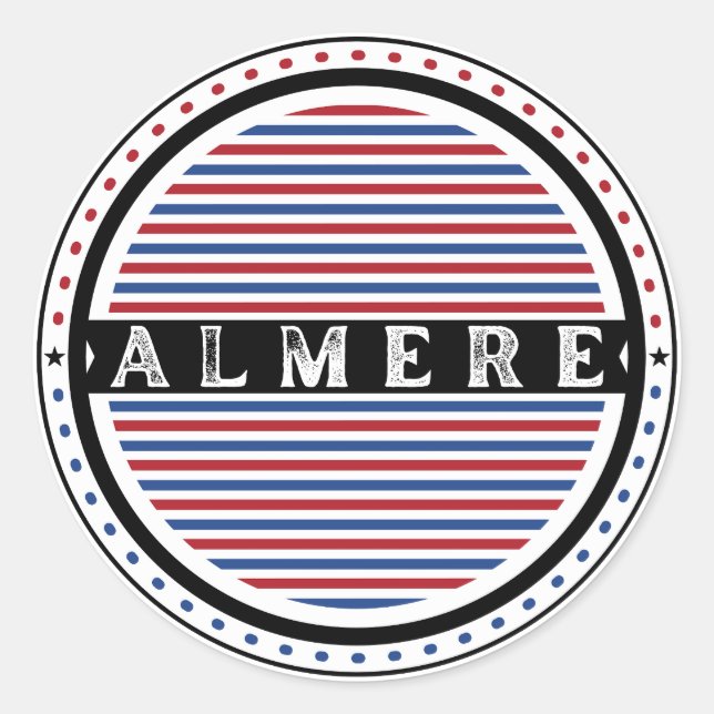 Adesivo Redondo Almere City Pride Emblem – Dutch Identity (Frente)