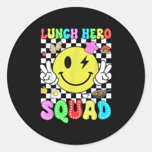 Adesivo Redondo Almoçar Hero Squad De Volta Ao Café Para Almoçadas